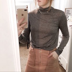 Prologue grey mock neck shirt